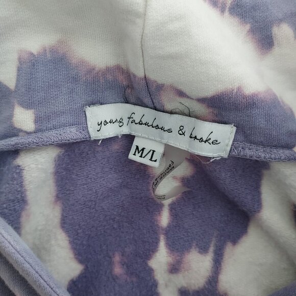 Young Fabulous & Broke Tie Dye Hoodie Sweatshirt Size M/L - Picture 9 of 9